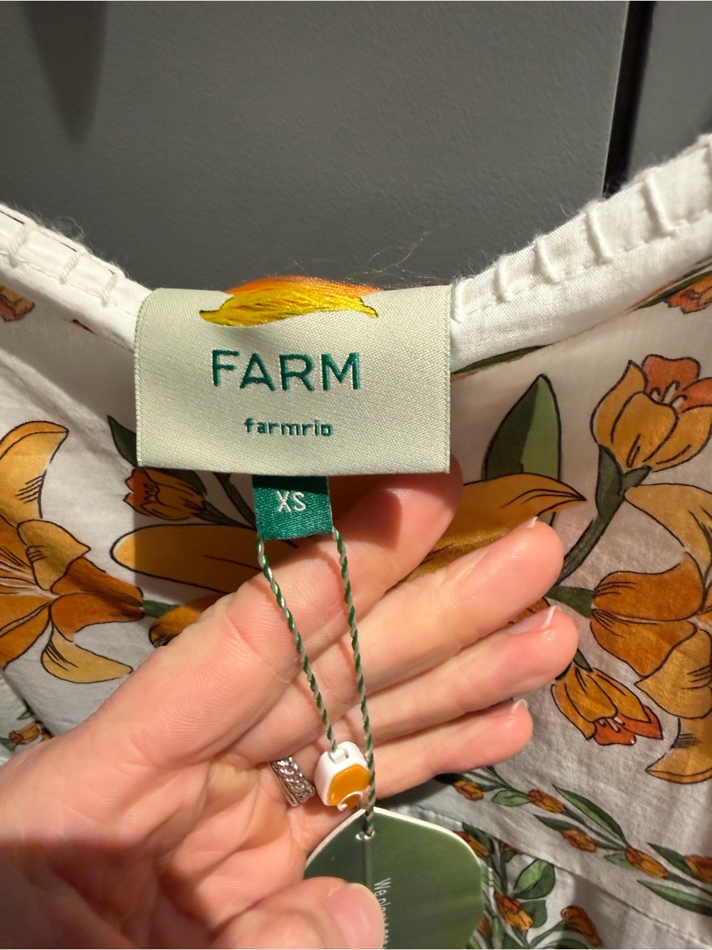 Farm Rio White Maxi Dress with Yellow Floral Print - Picture 2 of 5